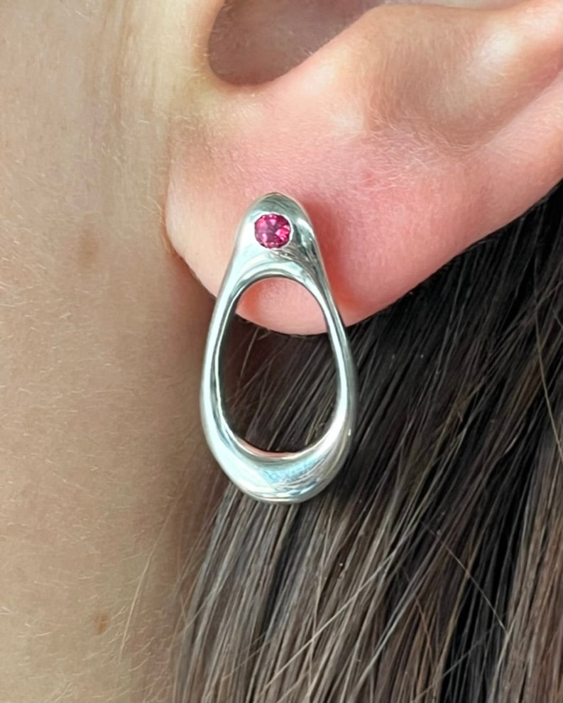 Aurae Earrings | Pink Topaz | Sample