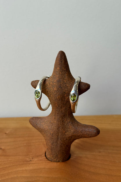 Gemstone Orbita Hoops Peridot Sample 1