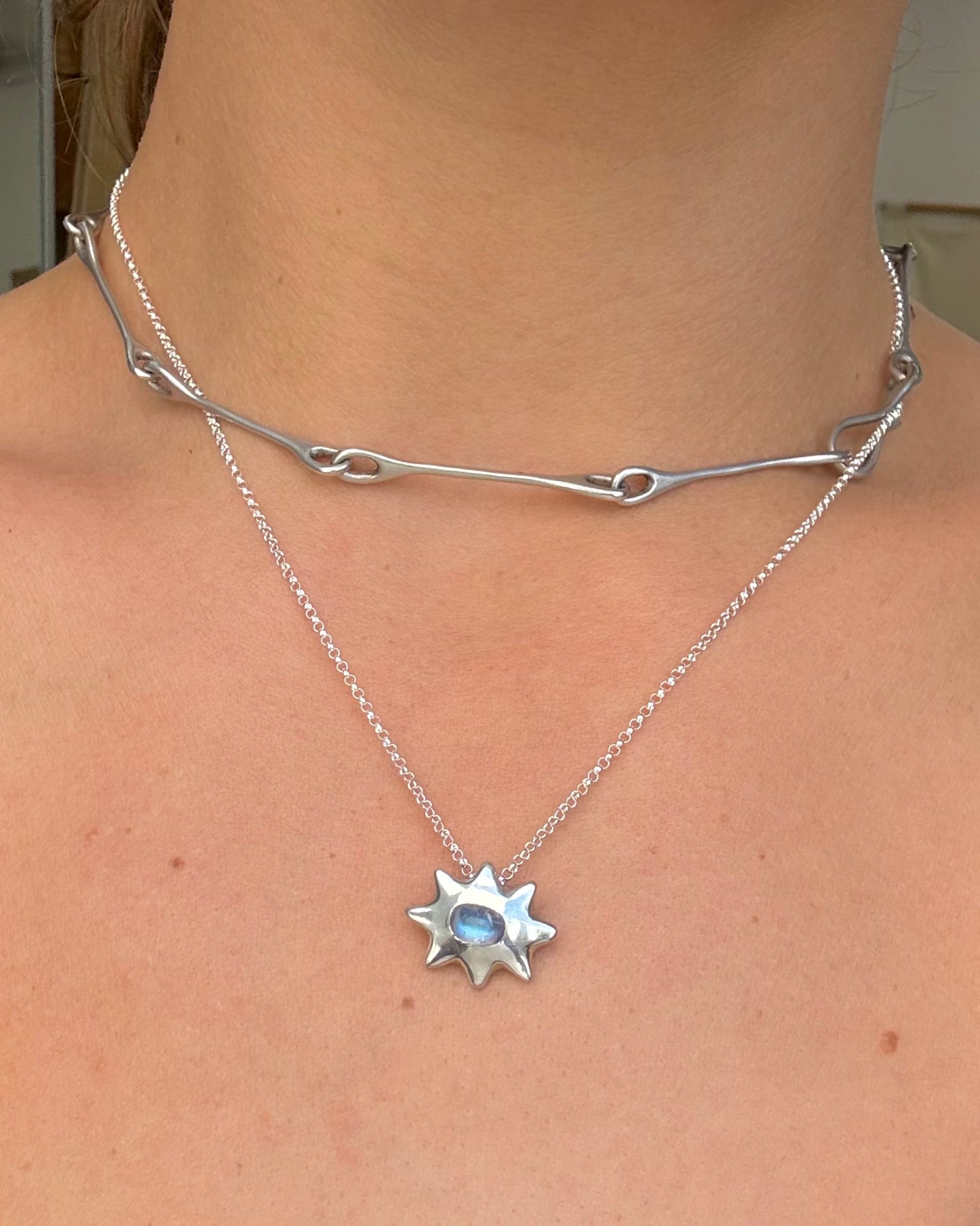 Sunburst Moonstone Pendant