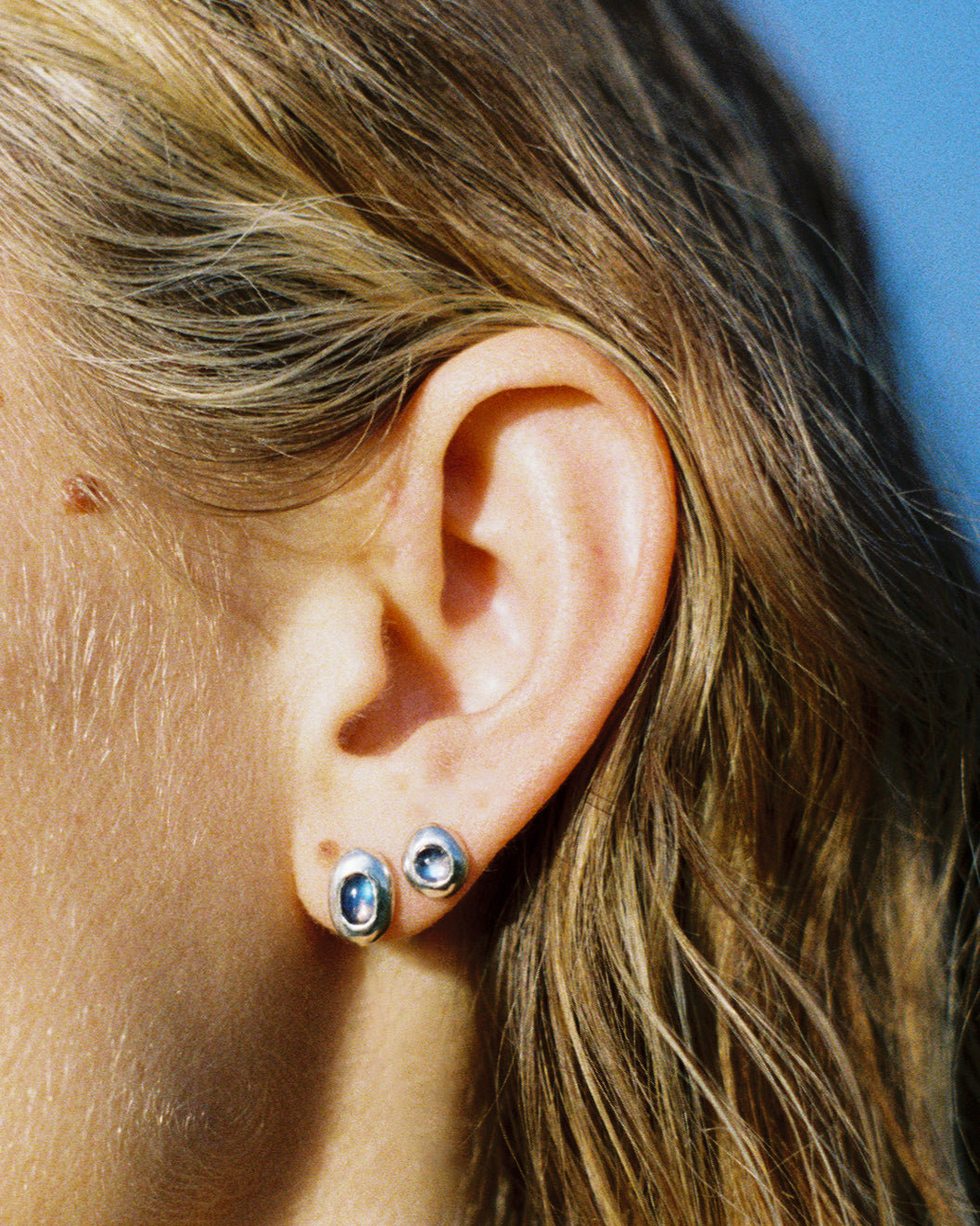 Oval River Rock Studs